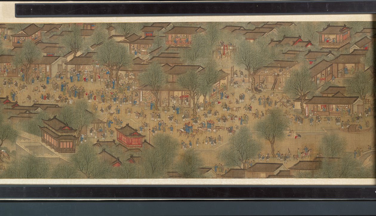 Forårsfest ved floden af Qing Dynasty Chinese School