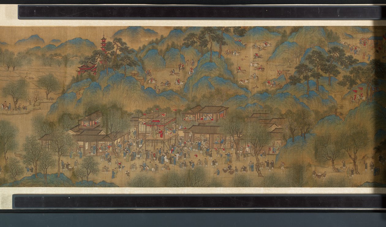 Forårsfest ved floden af Qing Dynasty Chinese School