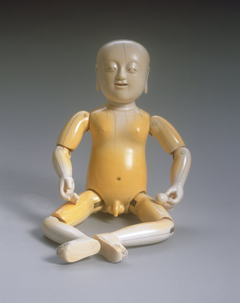 Artikuleret figur af en dreng, Kangxi-perioden (1662-1722) (se også 272188) af Qing Dynasty Chinese School