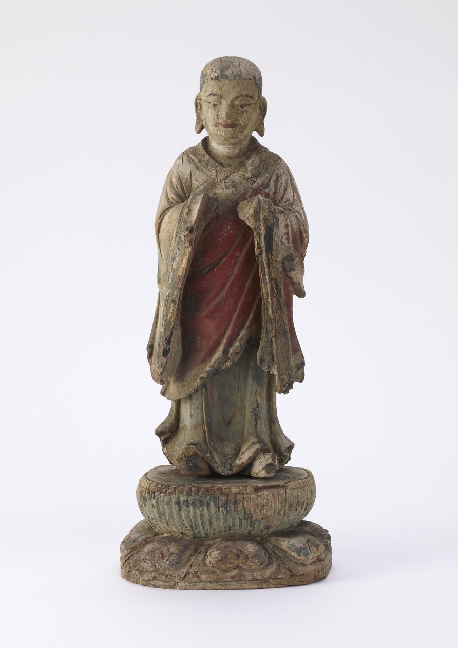 Figur af munken A-nan (Ananda) af Qing Dynasty Chinese School