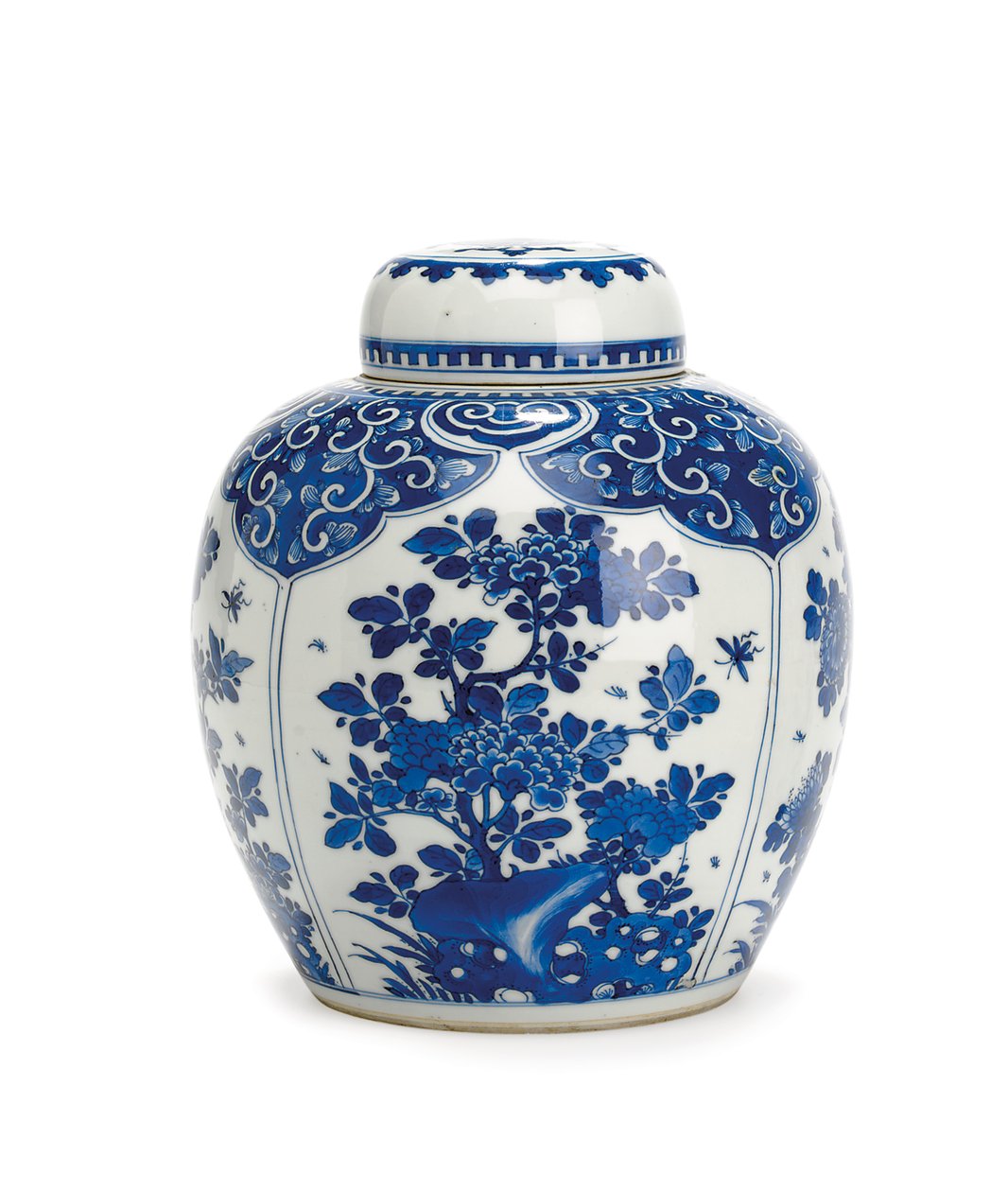 Ingefærkrukke og låg, Kangxi-perioden, 1661-1722 af Qing Dynasty Chinese School