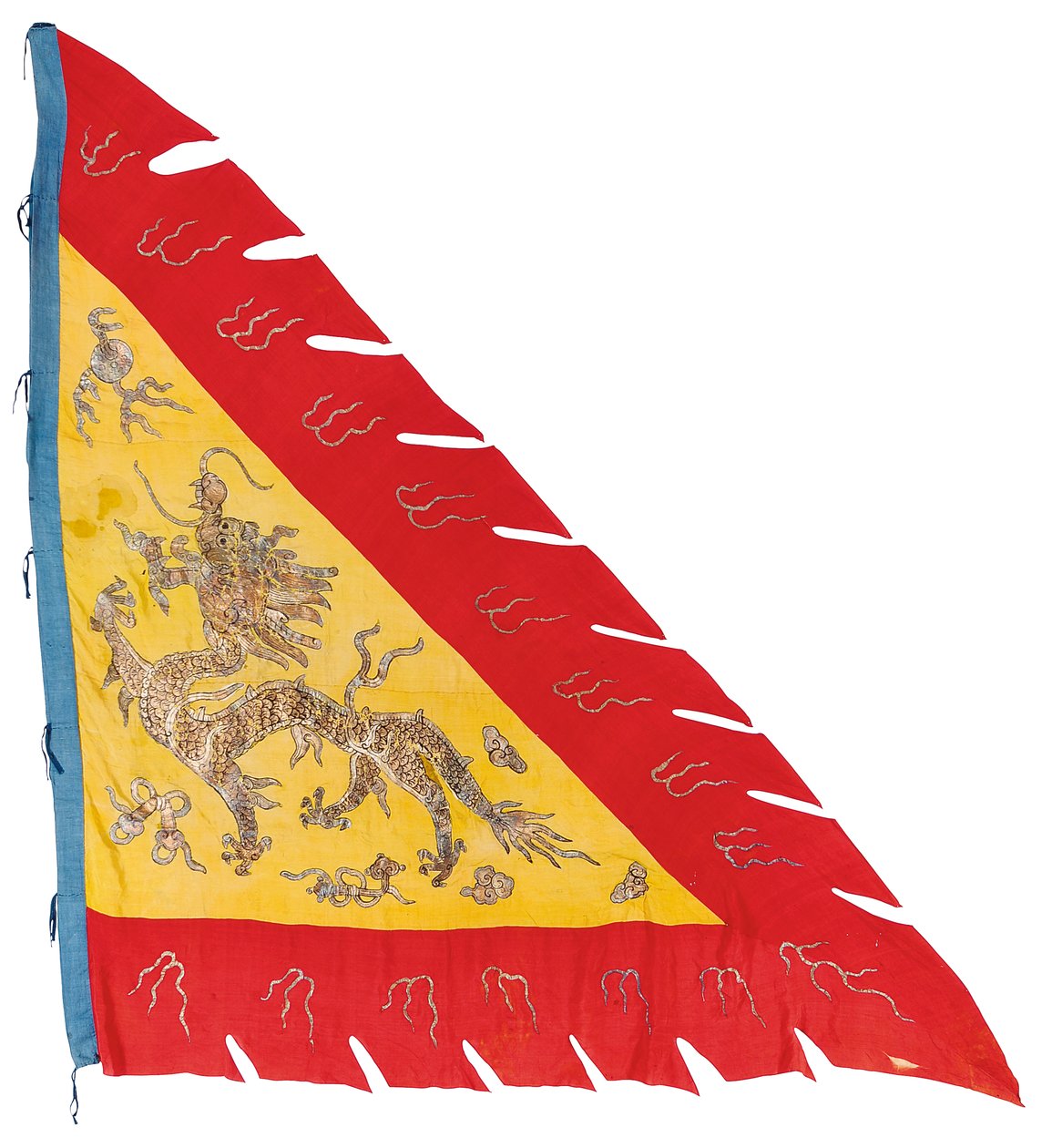 Et af et par bannere, ca. 1900 (silke) af Qing Dynasty Chinese School