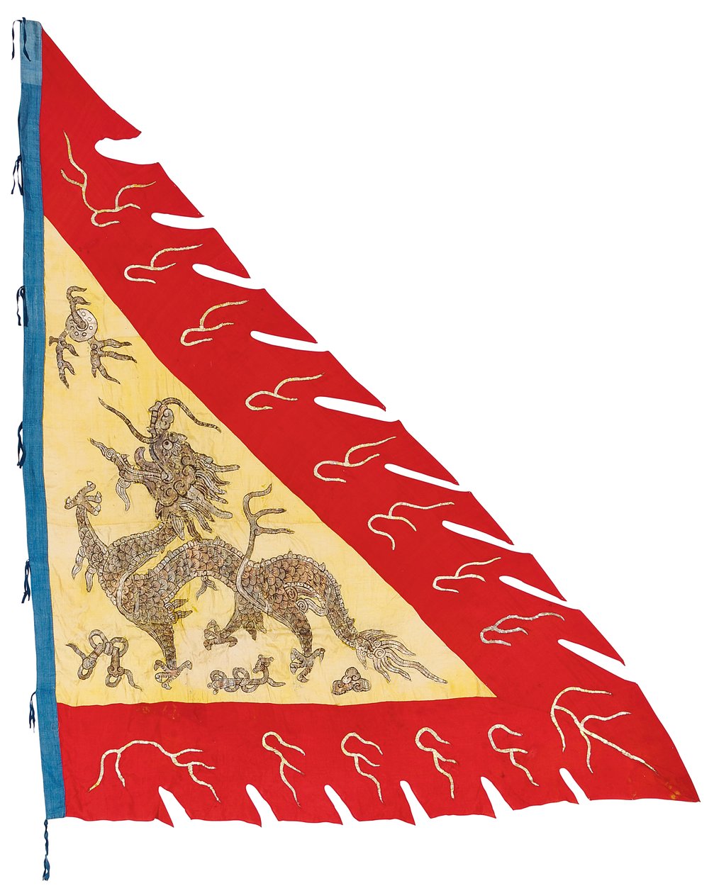 Et af et par bannere, ca. 1900 (silke) af Qing Dynasty Chinese School