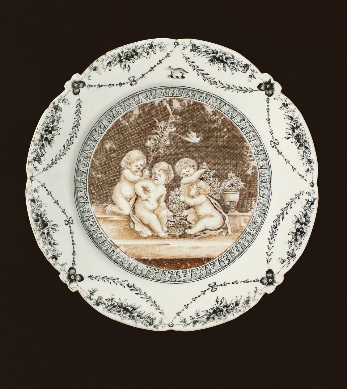 Sideplade, Qianlong periode, ca. 1782 (porcelæn) af Qing Dynasty Chinese School