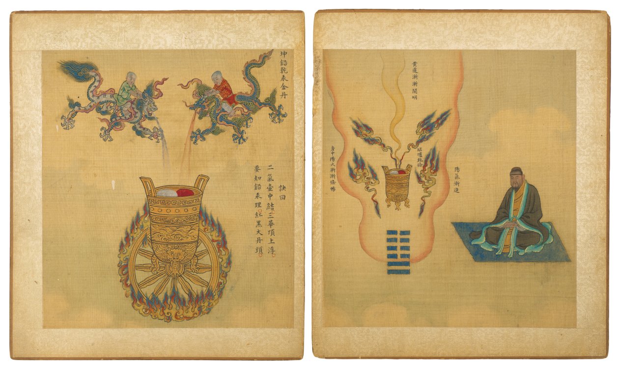 Taoistisk alkymi af Qing Dynasty Chinese School
