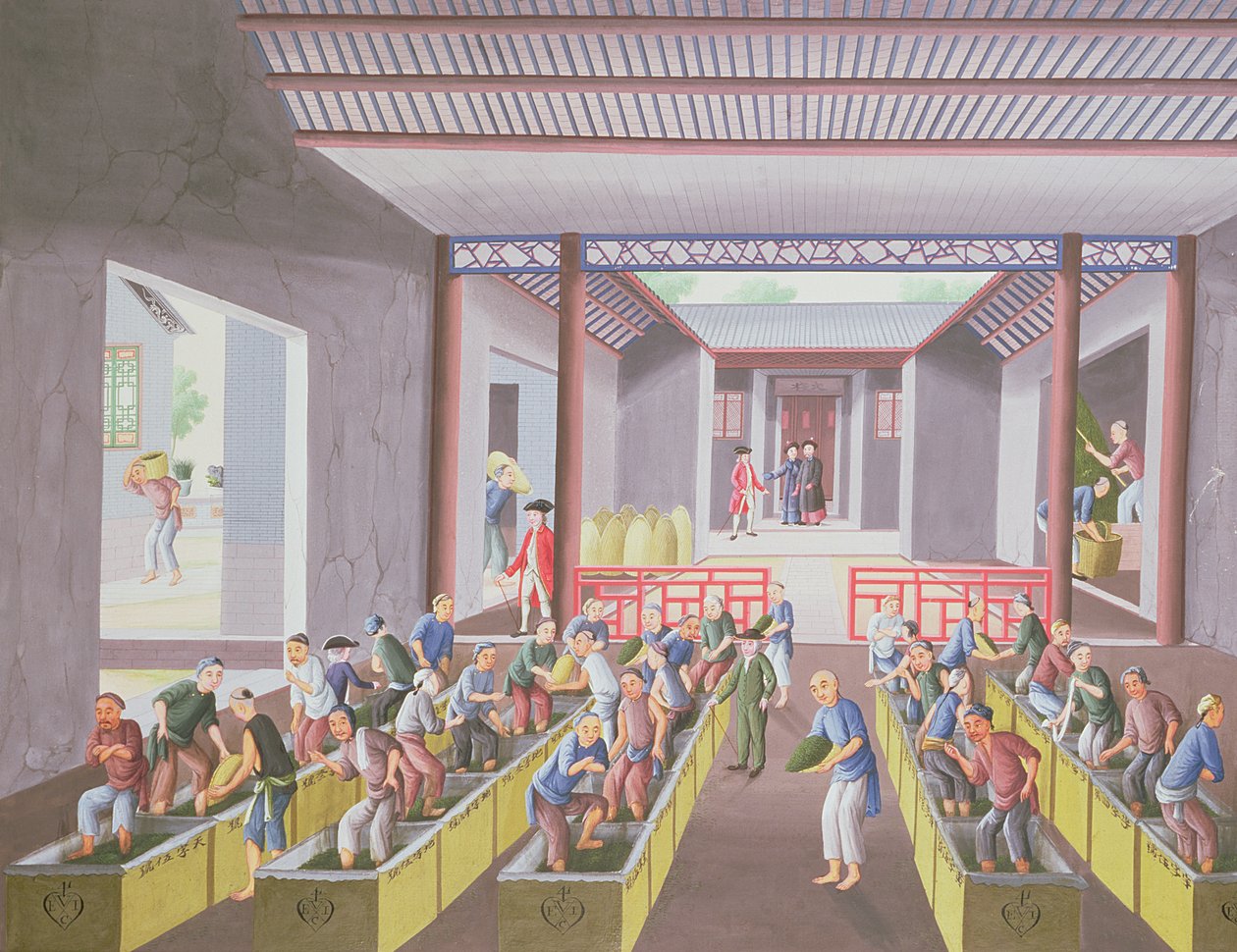 Telavning, fra et album med 23 malerier, ca. 1790 (farve på papir) af Qing Dynasty Chinese School