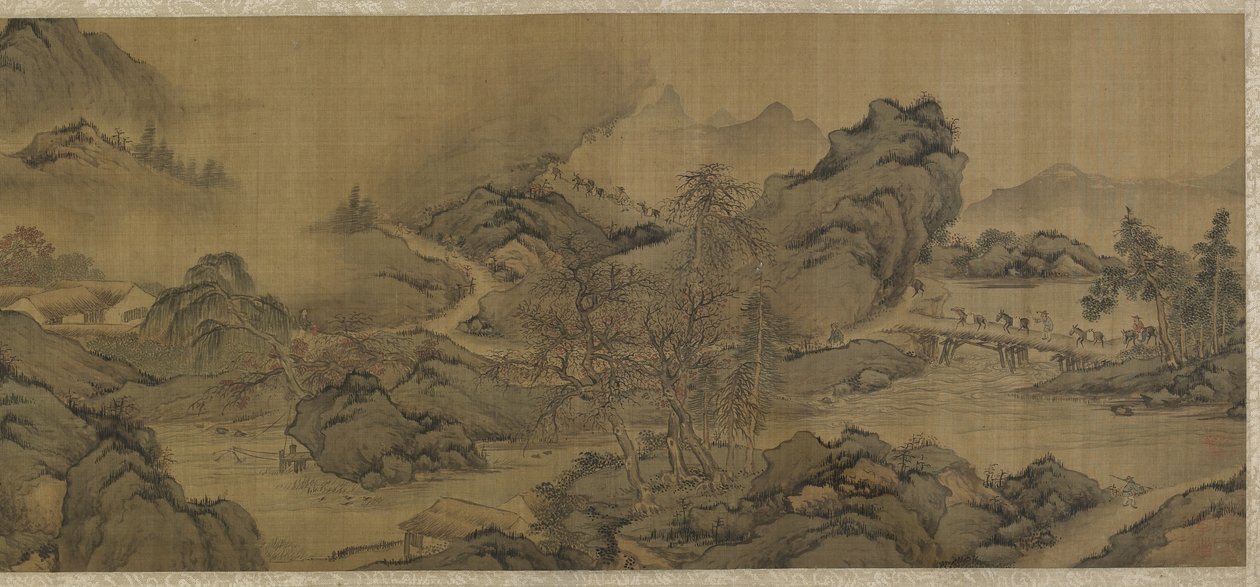Rejser i bjerge og vandløb af Qing Dynasty Chinese School