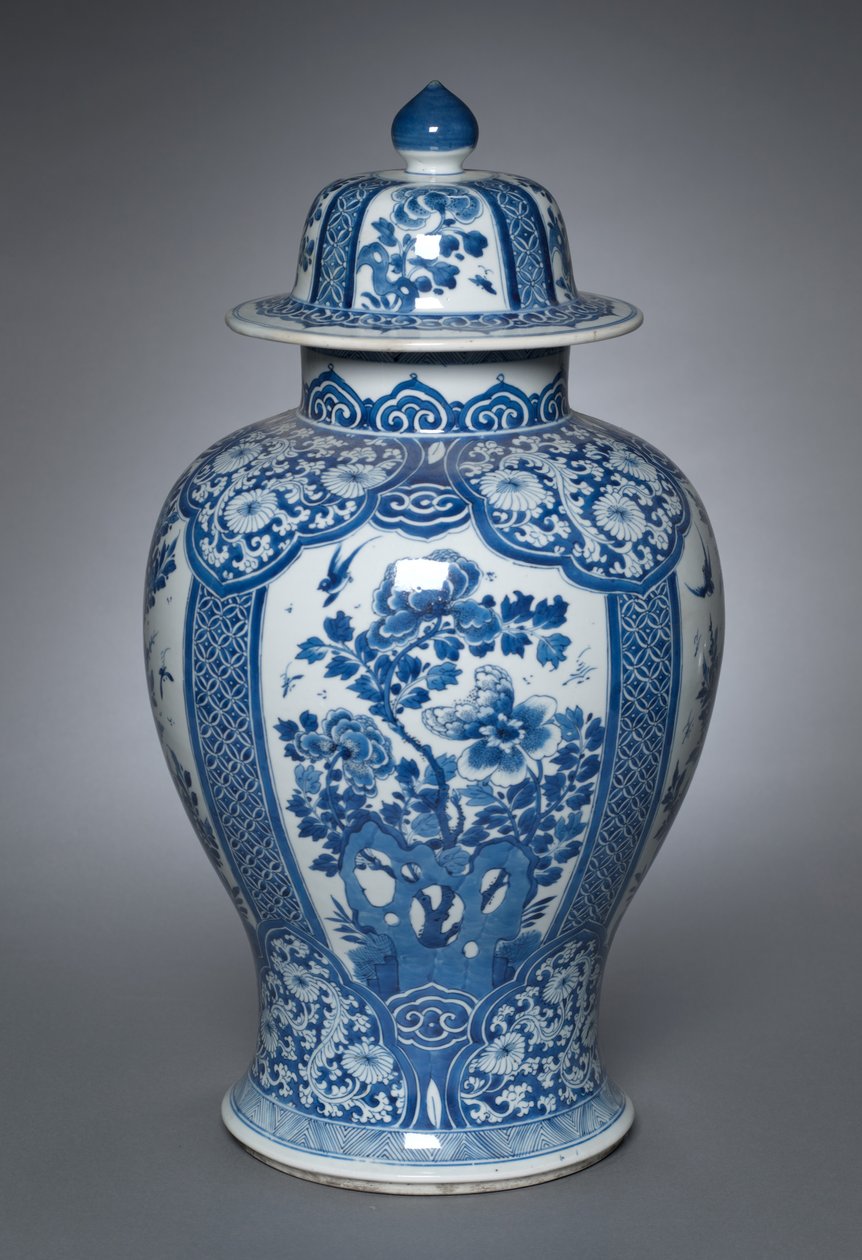 Vase med betræk, 1662-1722 af Qing Dynasty Chinese School