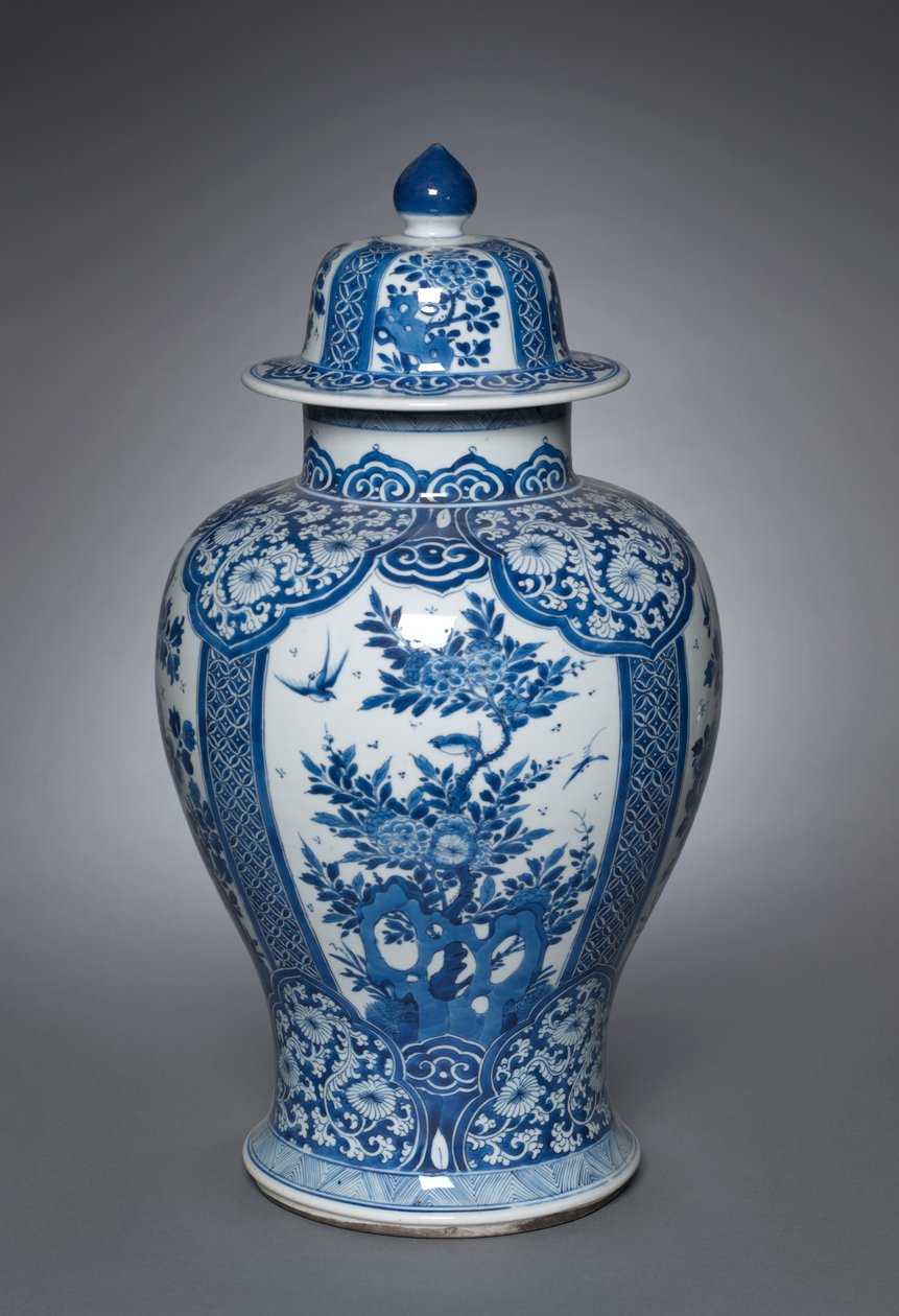 Vase med betræk, 1662-1722 af Qing Dynasty Chinese School