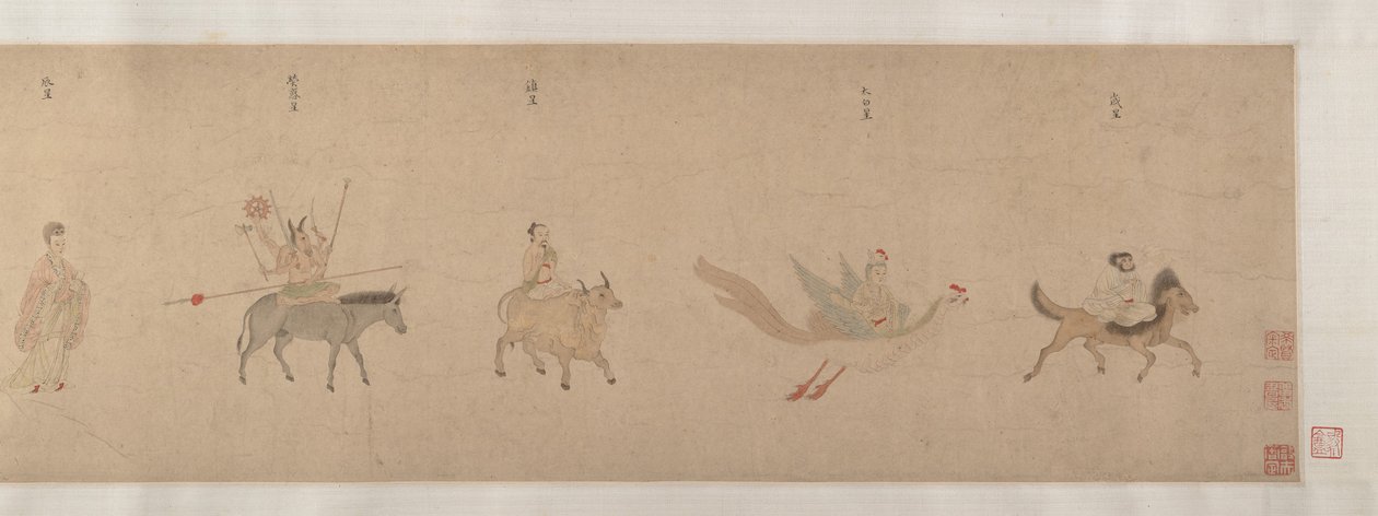 Divinities of the Planets and Constellations, 1500-tallet. af Qiu Ying