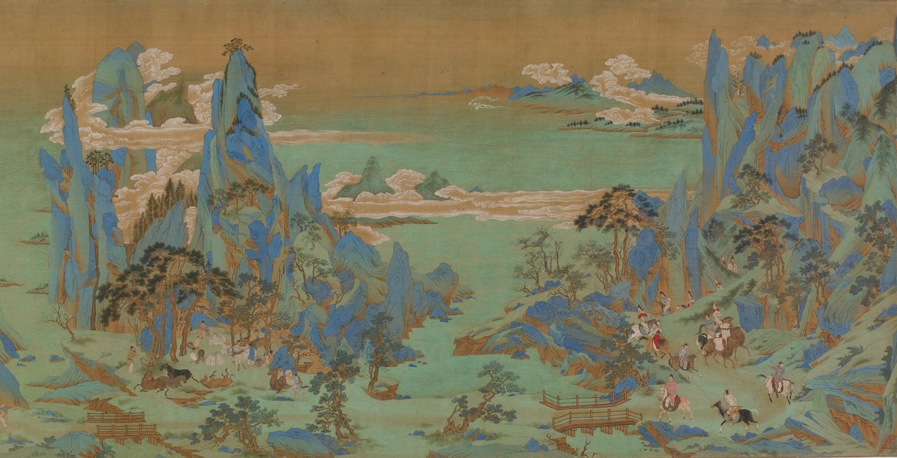 Kejser Minghuangs rejse til Sichuan, Freer Gallery of Art af Qiu Ying