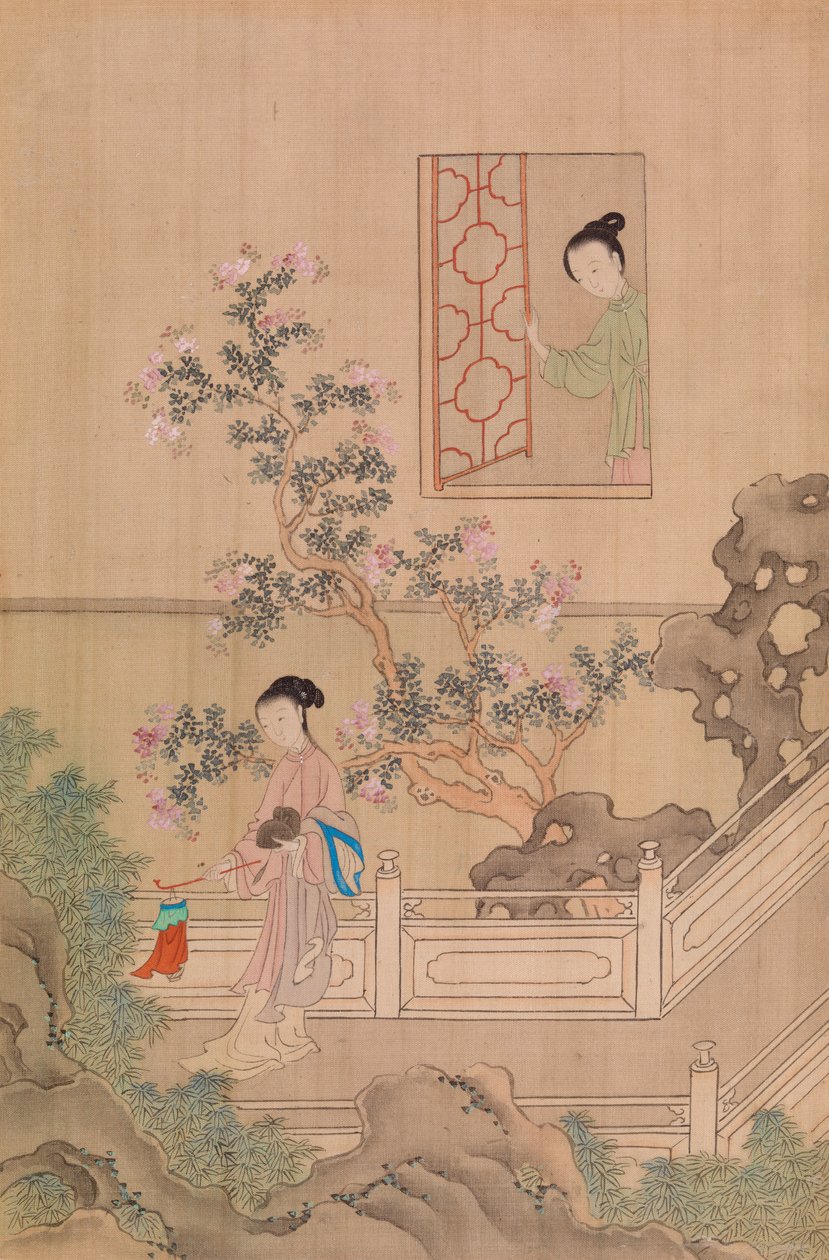 Kvinde på broen - Kvinde ved vinduet af Qiu Ying