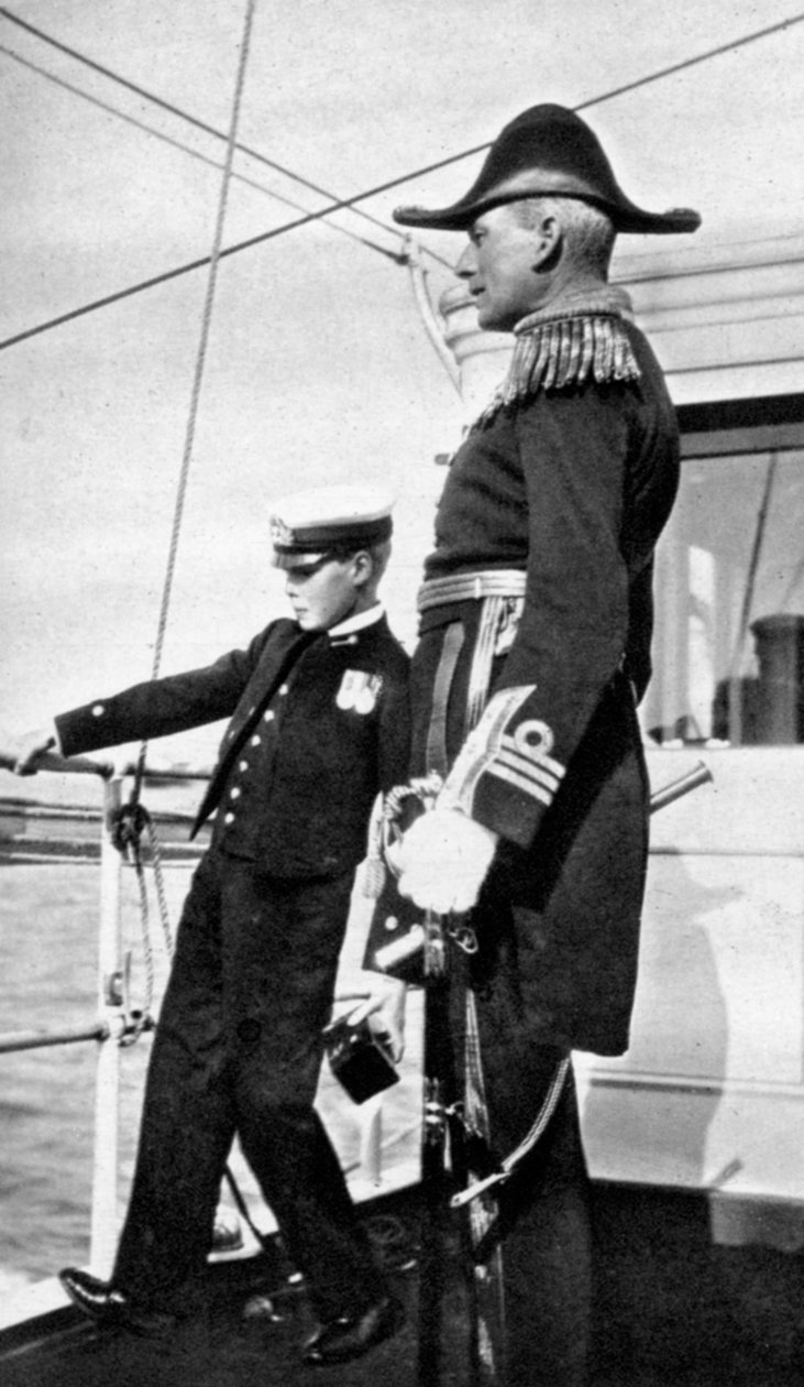 Prins Edward 1894-1972, den fremtidige kong Edward VIII, med Sir Charles Cust, 1908. af Queen Alexandra