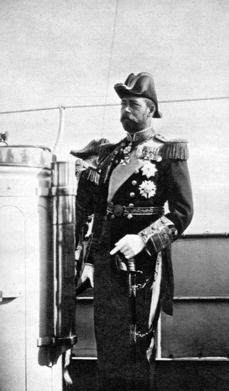 Prinsen af Wales 1865-1936, den fremtidige kong George V, 1908. af Queen Alexandra