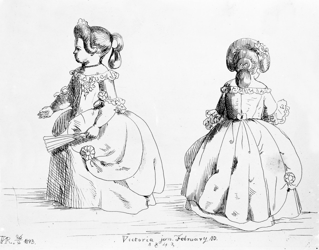 Victoria, The Princess Royal, 1843 (litho) af Queen Victoria