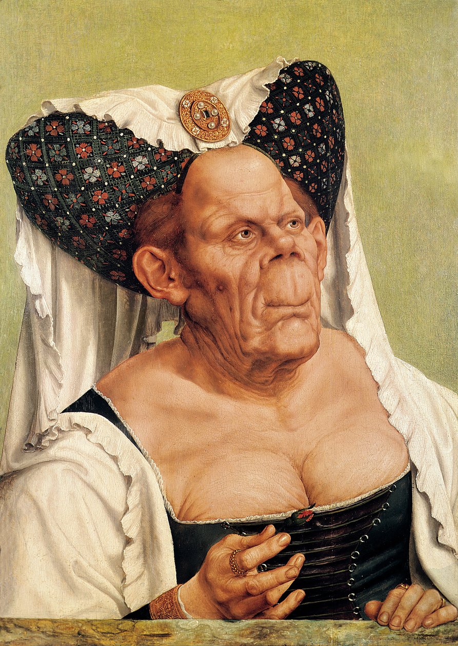 En grotesk gammel kvinde, muligvis prinsesse Margaret af Tyrol, ca. 1525-30 af Quentin Massys or Metsys