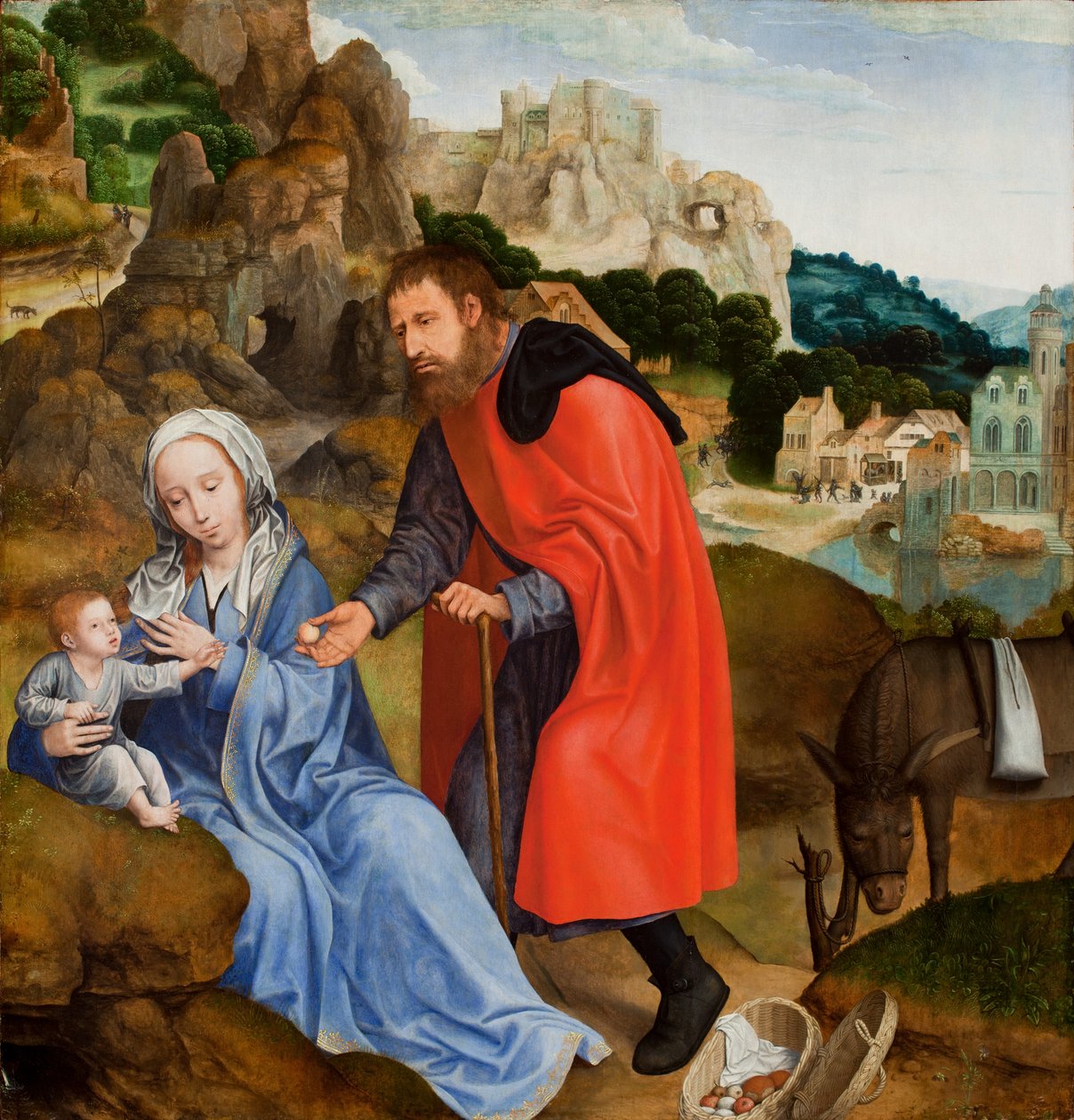 Resten på flugten til Egypten, ca. 1509-13 af Quentin Massys or Metsys