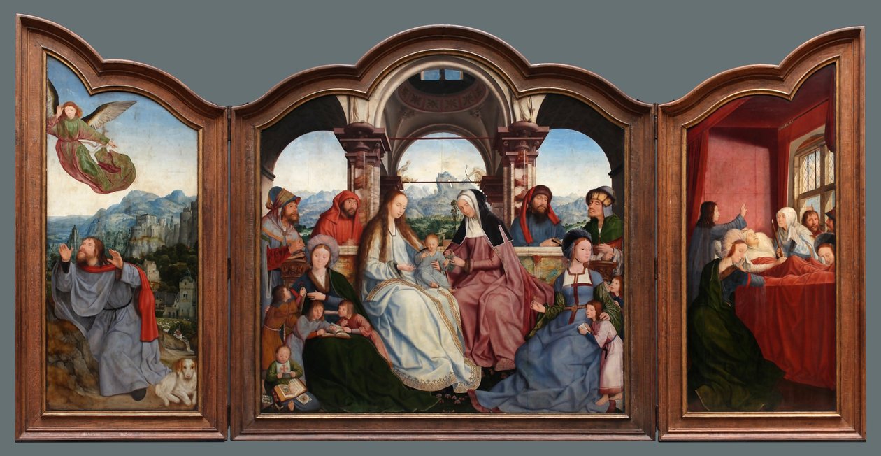 Triptykon for broderskabet Saint Anne i Louvain af Quentin Matsys