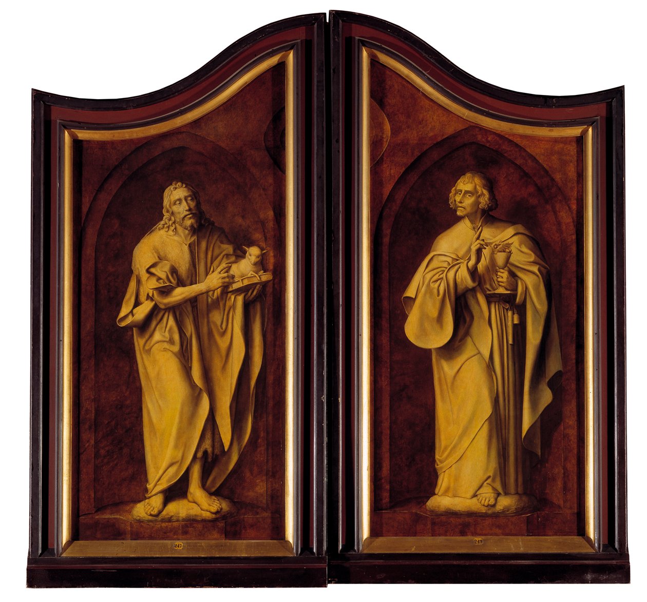 Altertavle for Snedkerlauget, lukket (olie på panel) af Quentin Massys or Matsys