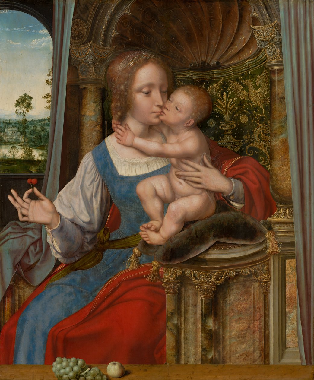 Madonna og barn, ca. 1525-30 af Quentin Massys or Metsys
