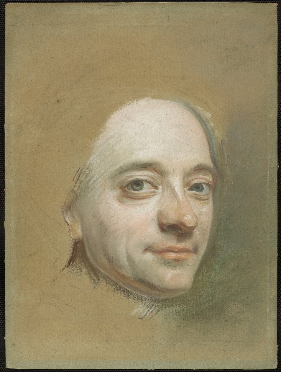 Selvportræt, ca. 1737 (pastel på grønligt-tan lagt papir) af Quentin de la Latour