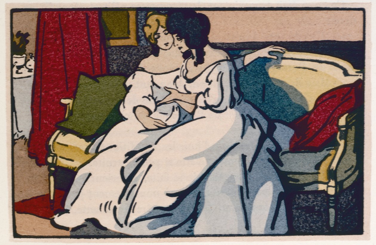 Hertuginden de Langeais besøger vicomtesse de Beauseant, illustration fra 