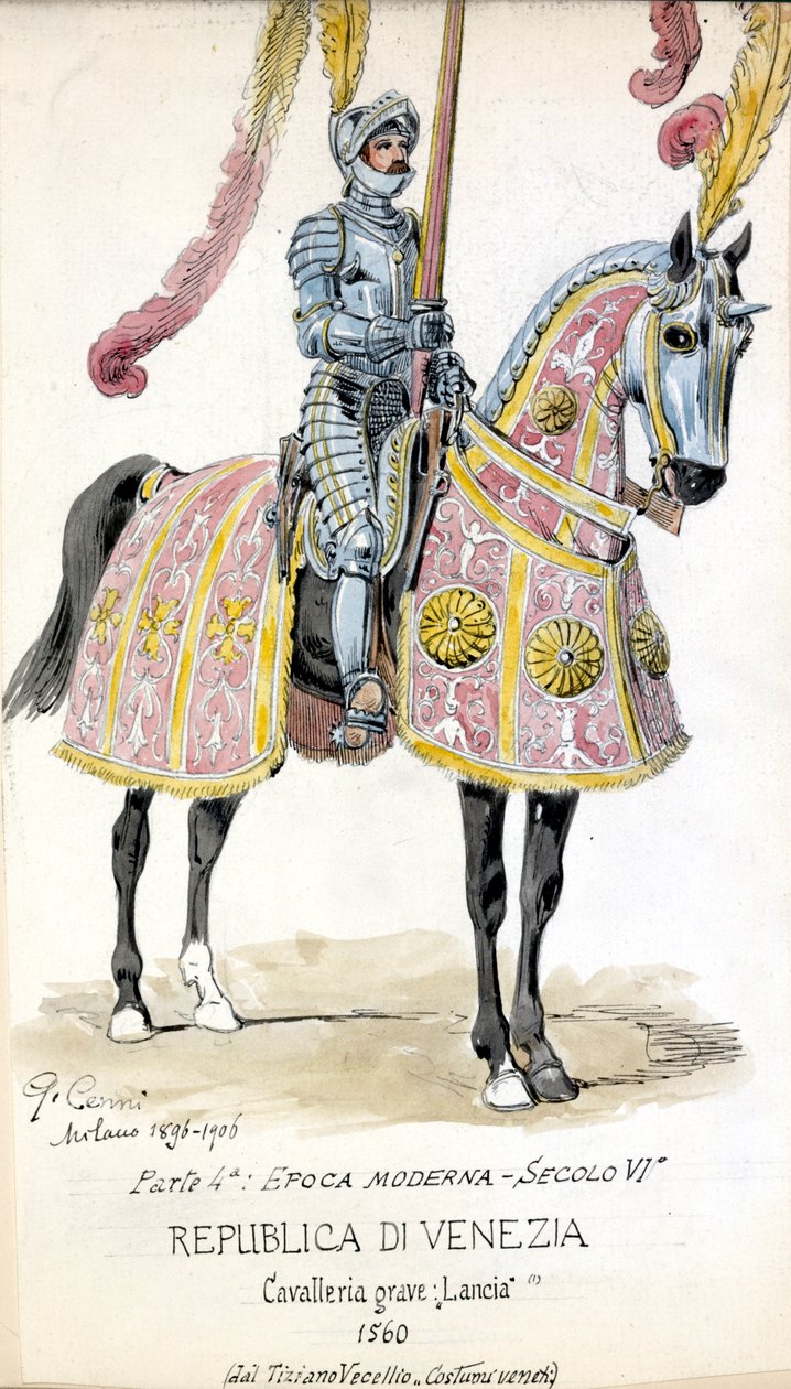 Tung kavalerist fra den venetianske republik af Quinto Cenni