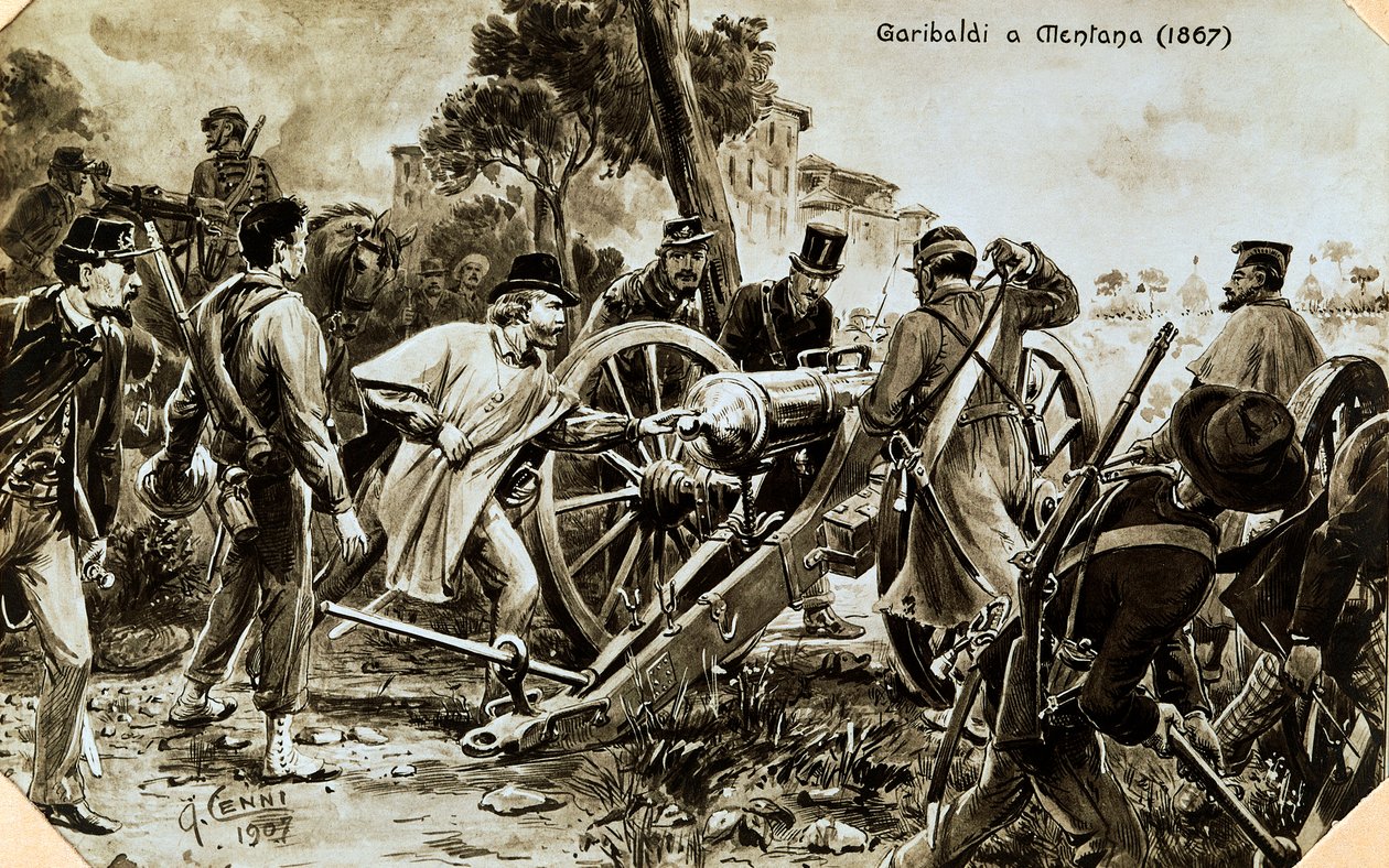 Garibaldi ved Mentana af Quinto Cenni
