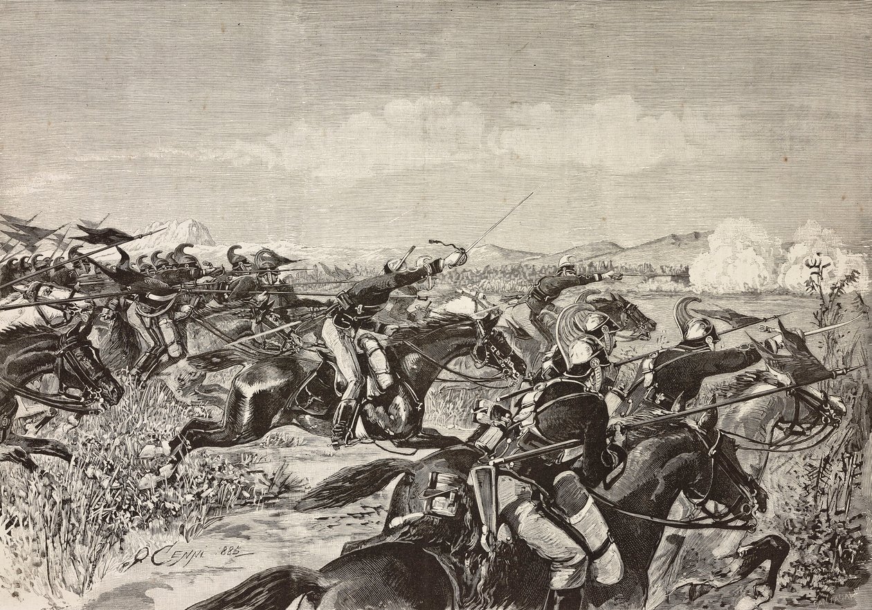 Savoy Cavalry Regiment angreb, 10. september af Quinto Cenni