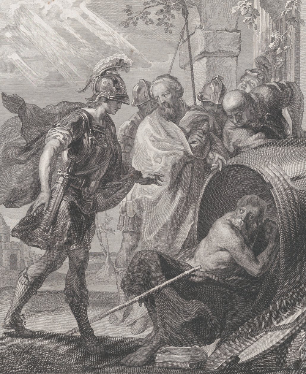 Mødet mellem Diogenes af Sinope og Alexander den Store, 1784. af Quirin Mark