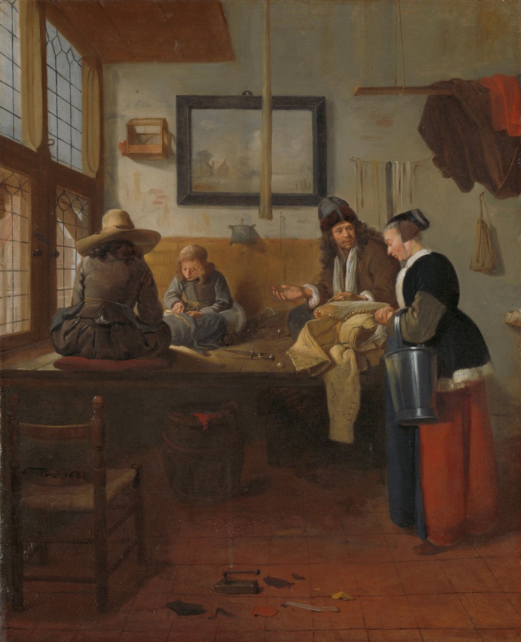 Skrædderens Værksted, 1661 af Quiringh Van Brekelenkam