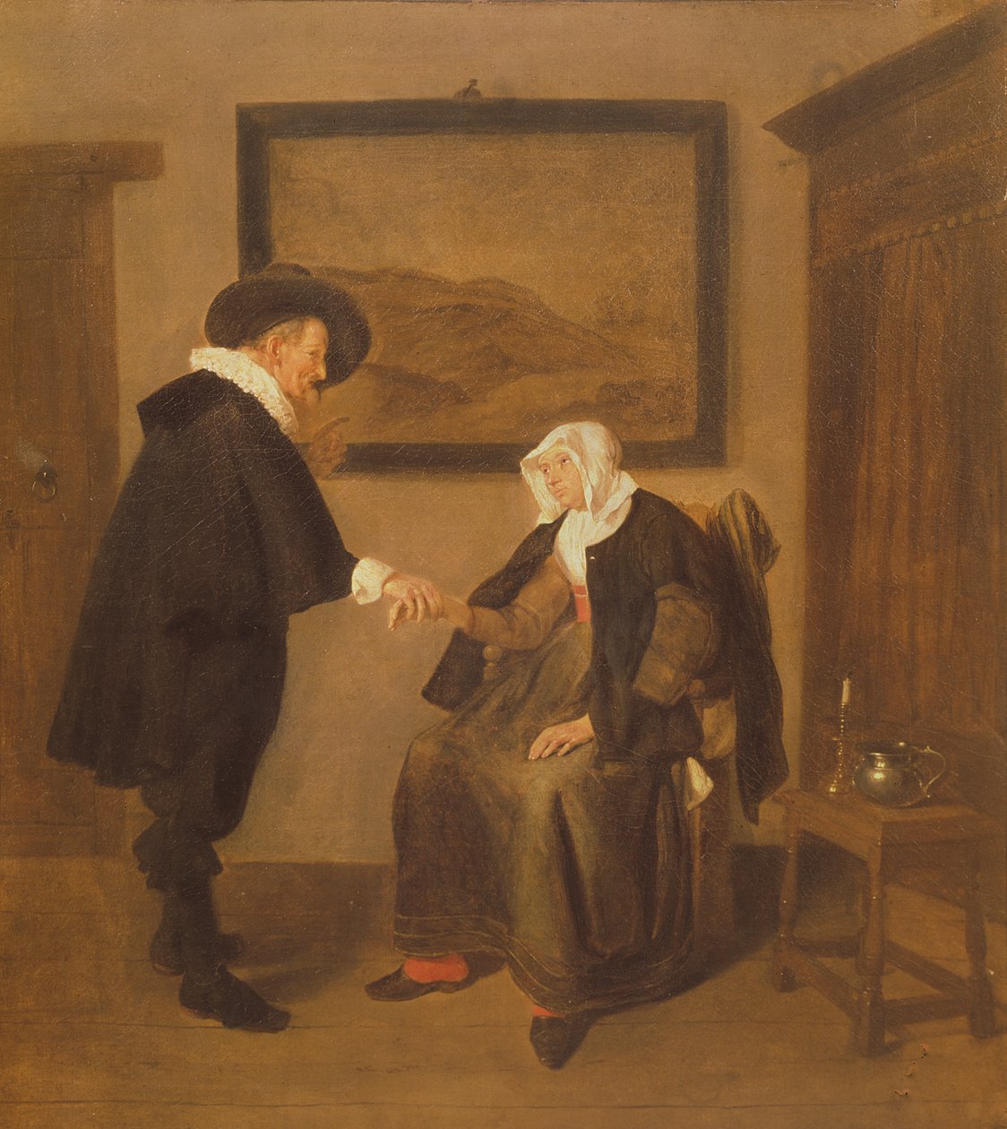 Konsultationen, c.1655 af Quiringh Van Brekelenkam