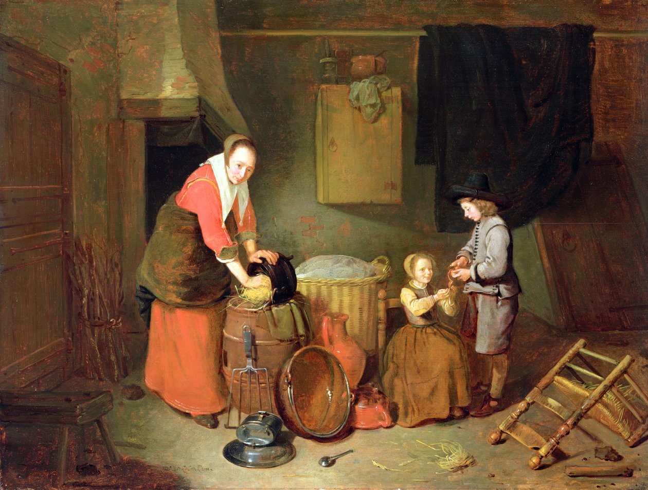 Et køkkeninteriør, 1600-tallet af Quiringh Gerritsz. van Brekelenkam