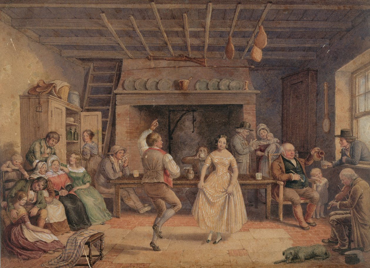 Dans i Farmhouse Kitchen (wc på papir) af R. Poate