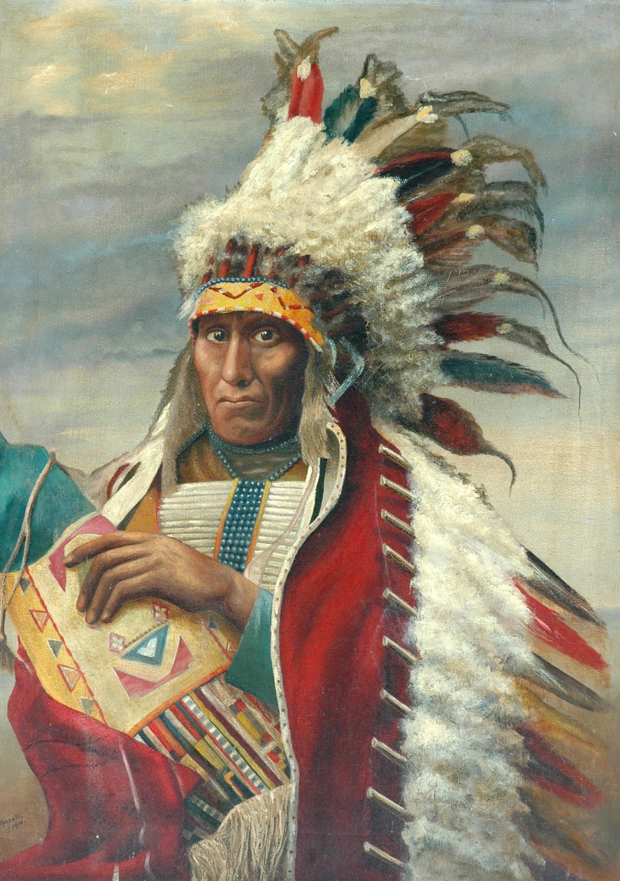 Amerikansk indianer, 1910 af R. Russell
