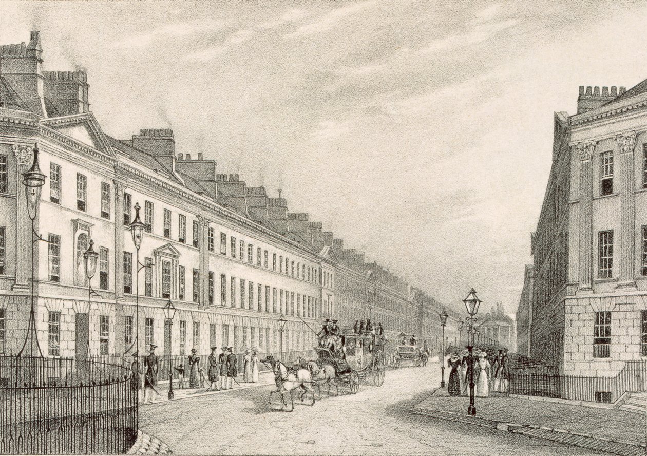 Great Pulteney Street, Bath, ca. 1883 af R. Woodroffe