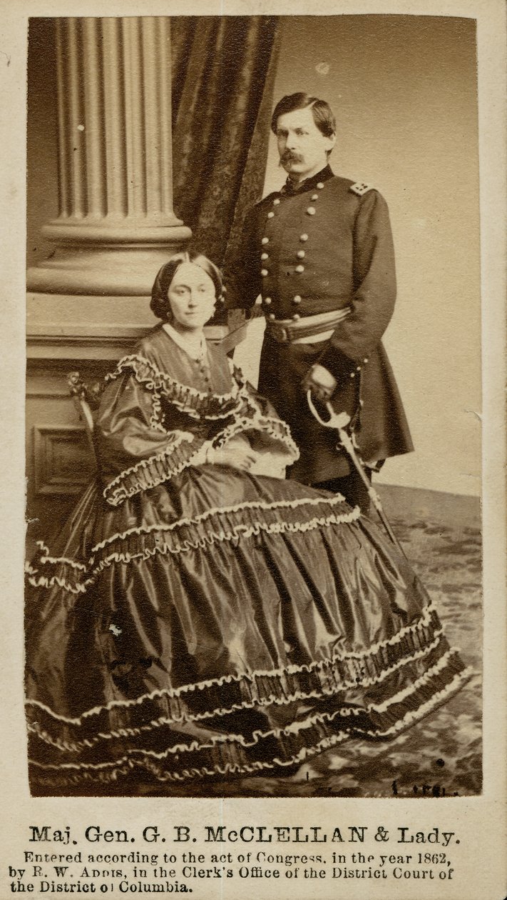George B. McClellan, generalmajor (Union) og Ellen Mary Marcy af R.W. Addis