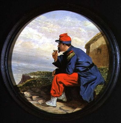 Portræt af en fransk soldat af R.W. Davids