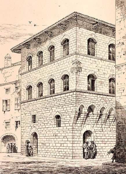 14th Century House, Firenze, Italien, fra 