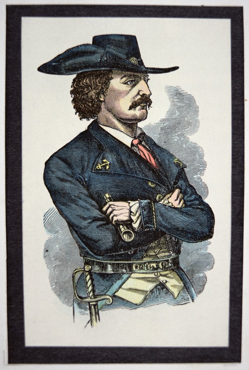 Jean Lafitte (farvet gravering) af R. (after) Telfer