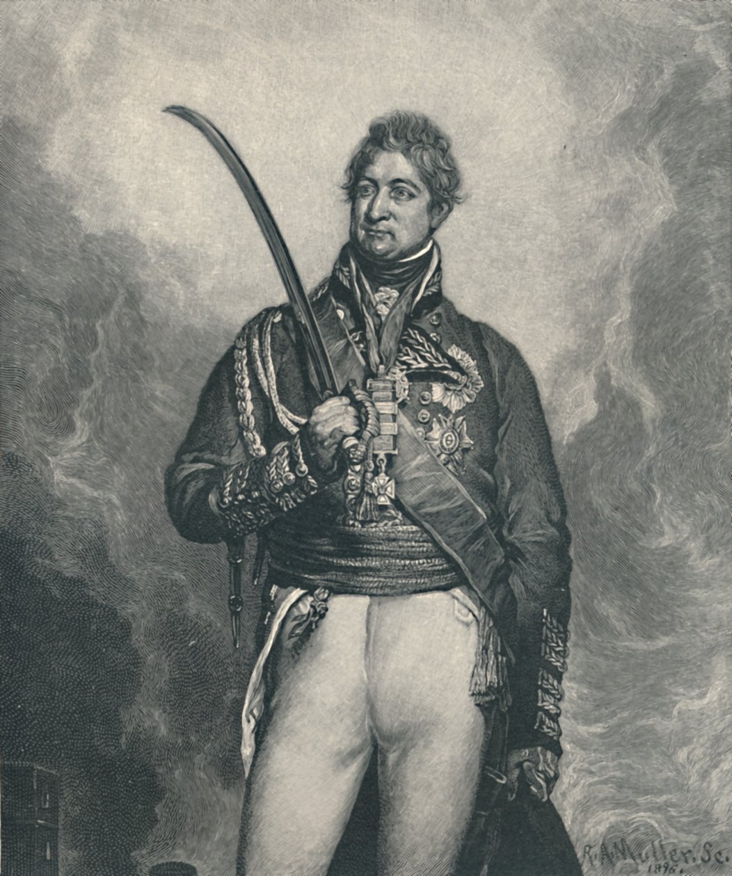 Sir Thomas Picton, c1810, 1896 af R. A. Muller