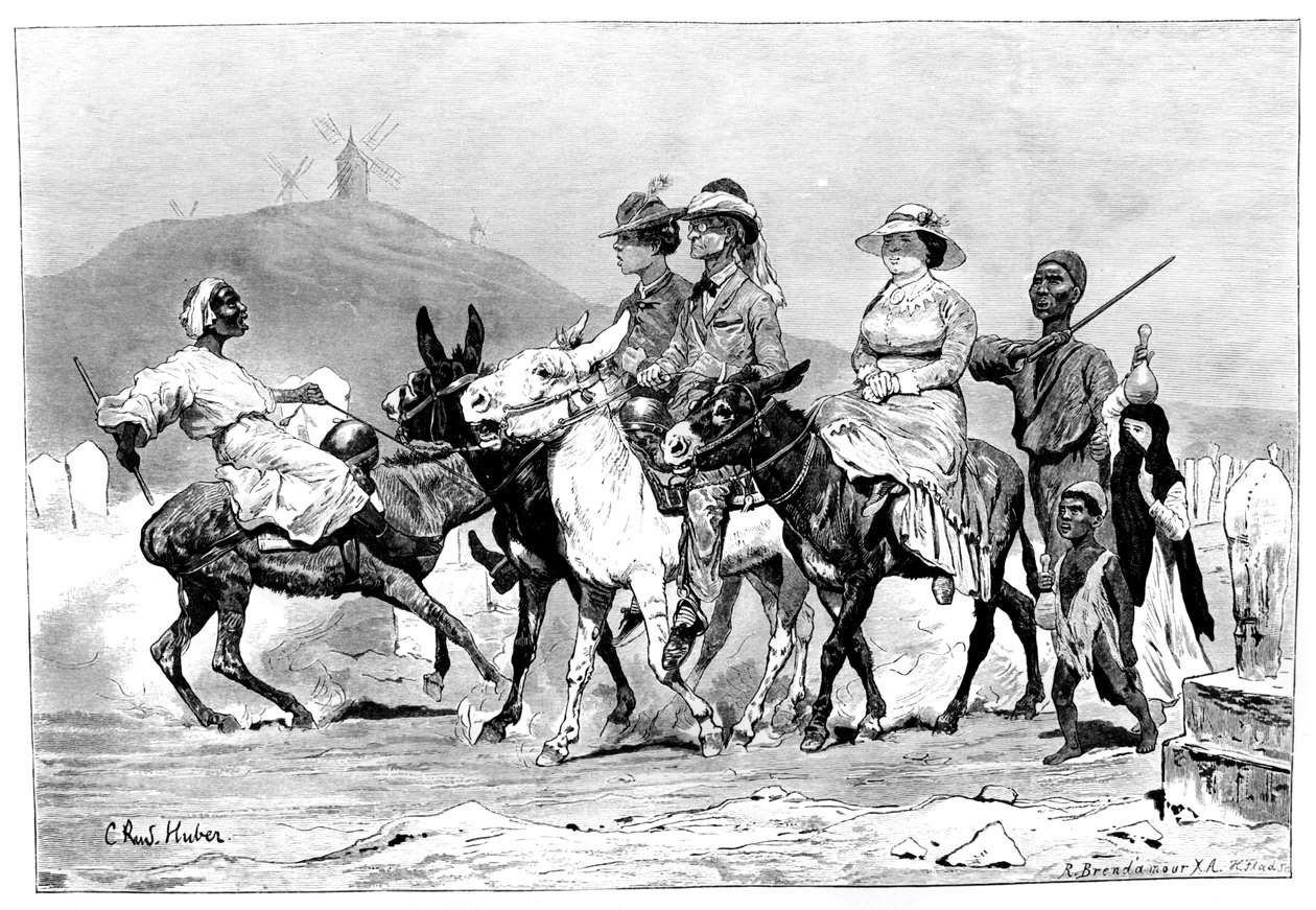 Et band af turister, Egypten, 1881 af R. Brandamour