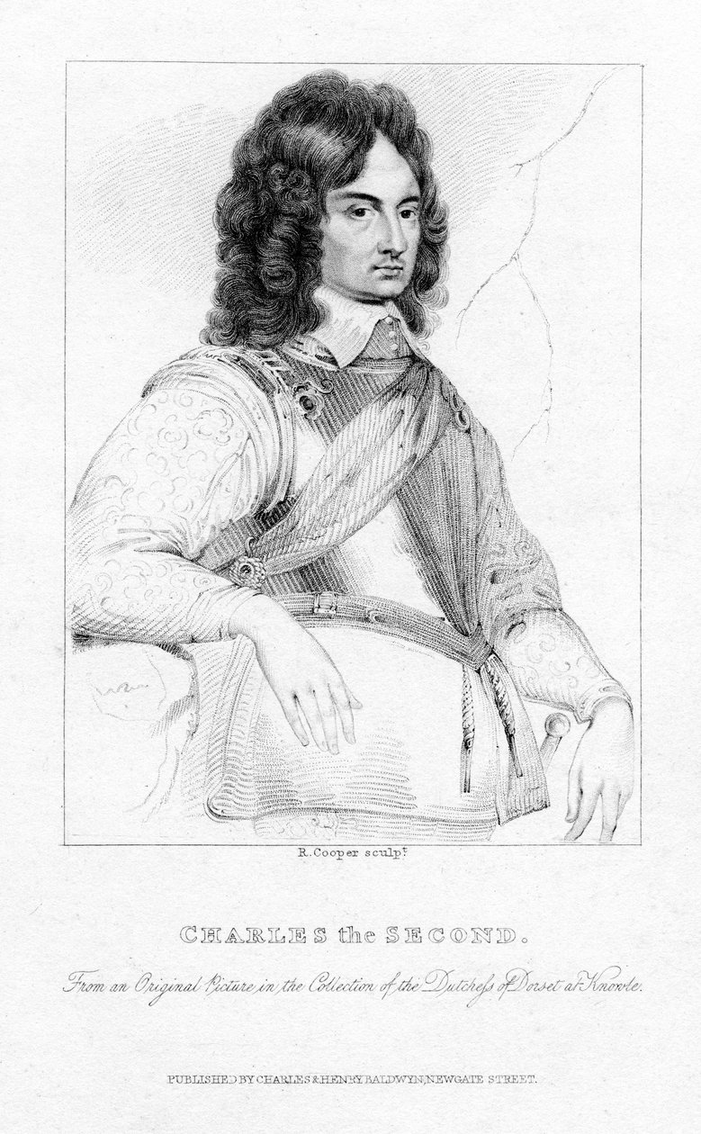 Charles II, konge af England, Skotland og Irland, 1800-tallet. af R. Cooper