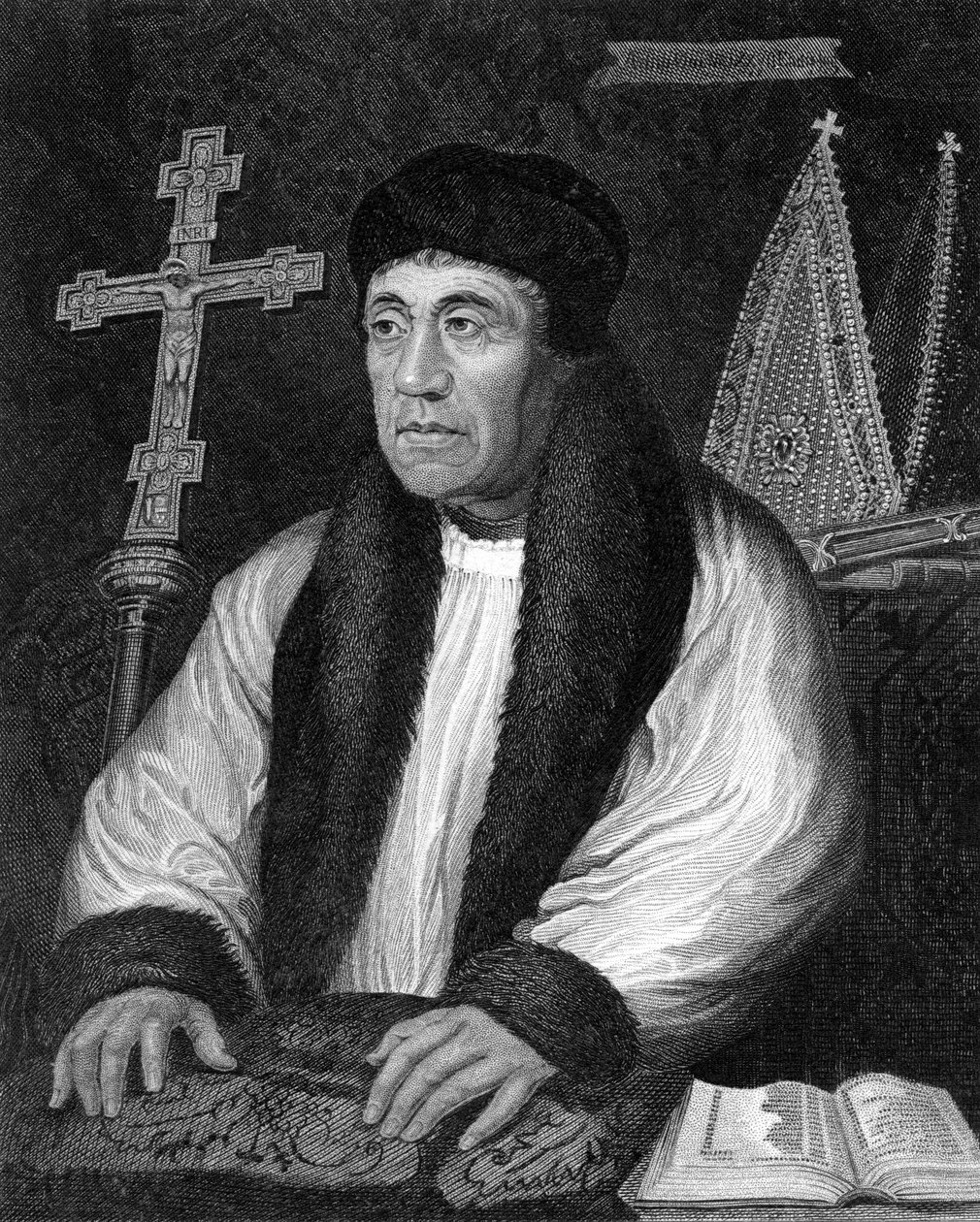 William Warham 1450-1532, ærkebiskop af Canterbury, 1824. af R. Cooper