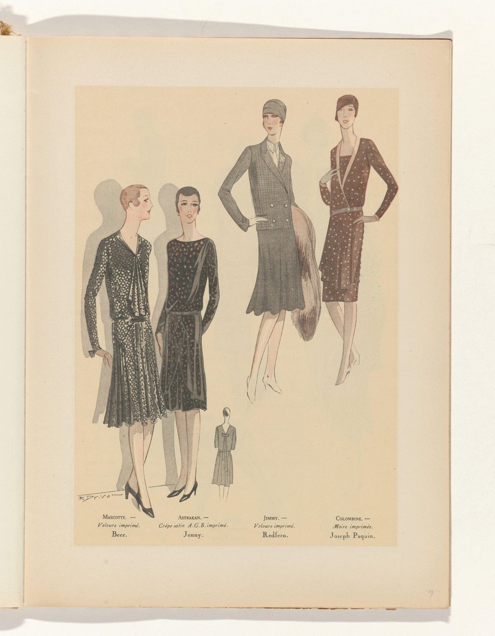 Kunst - smag - skønhed, foldere af feminin elegance, november 1928, nr. 99, 9. årgang, s. 19 af R. Drivon