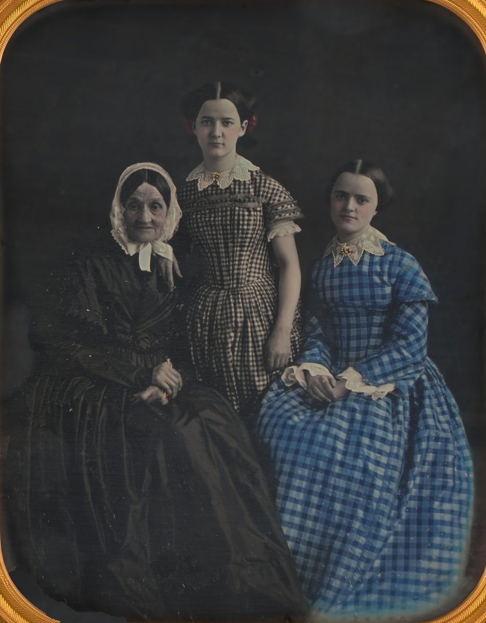 Uden titel portræt af tre kvinder, 1860. af R. Emmert Churchill