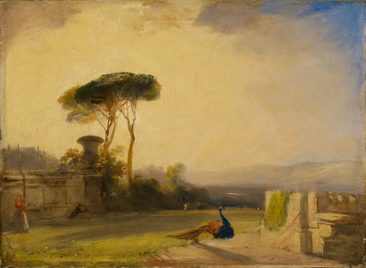Udsigt på grunden af en villa nær Firenze af R. P. Bonnington