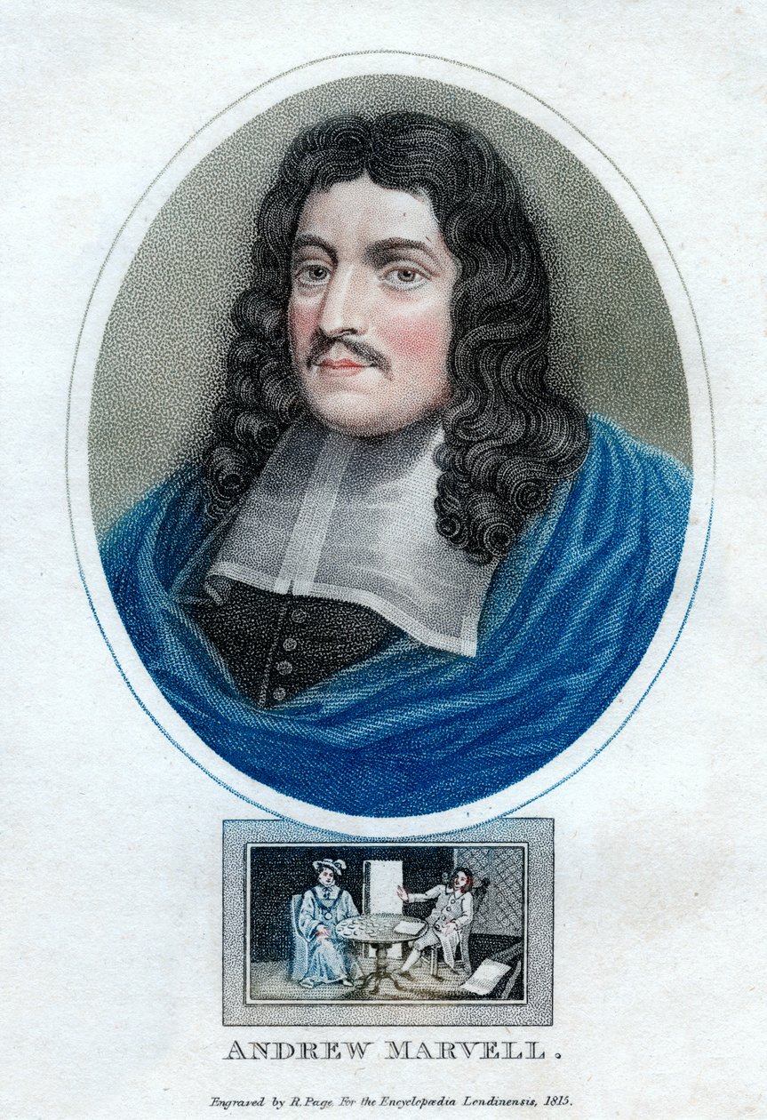Andrew Marvell, engelsk metafysisk digter, 1815. af R. Page