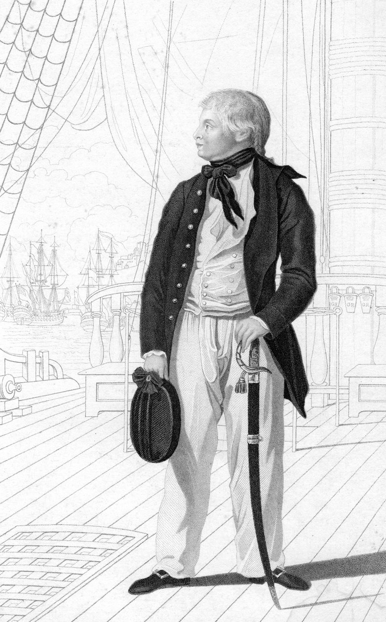 Prins William Henry som midtskibsmand om bord på Prince George, 1831. af R. Page