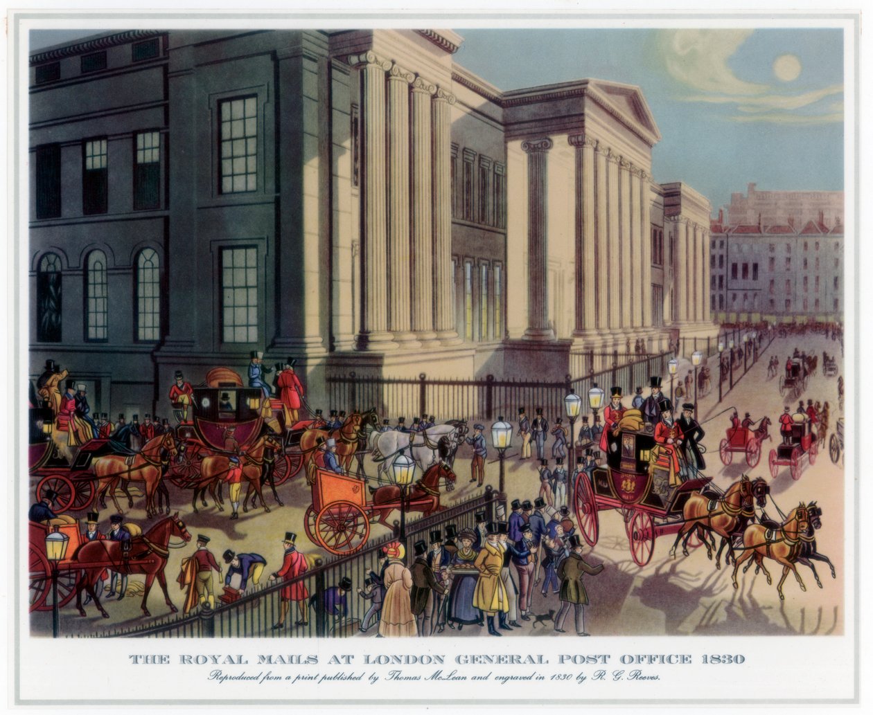 The Royal Mails på London General Post Office, 1830 af R. Reeves